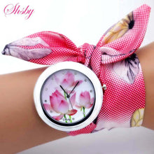 Load image into Gallery viewer, Women Floral Fabric Design Wrist Watches freeshipping - Tyche Ace
