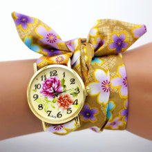 Load image into Gallery viewer, Women Floral Fabric Design Wrist Watches freeshipping - Tyche Ace
