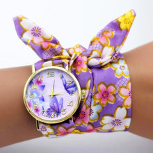 Load image into Gallery viewer, Women Floral Fabric Design Wrist Watches freeshipping - Tyche Ace
