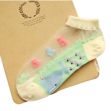 Load image into Gallery viewer, Women Ocean Series Sheer Mesh Silk Ultra-Thin Transparent Lace Socks freeshipping - Tyche Ace
