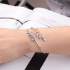 Women Open Adjustable Crystal Creative Tree Leaf Charm Bracelet Bangle freeshipping - Tyche Ace