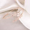 Women Open Adjustable Crystal Creative Tree Leaf Charm Bracelet Bangle freeshipping - Tyche Ace