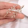 Women Open Adjustable Crystal Creative Tree Leaf Charm Bracelet Bangle freeshipping - Tyche Ace