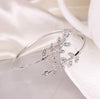 Women Open Adjustable Crystal Creative Tree Leaf Charm Bracelet Bangle freeshipping - Tyche Ace