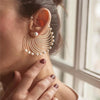 Women Pearl Waterdrop Design Geometric Earrings freeshipping - Tyche Ace