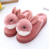 Women Rabbit Indoor Soft Faux Fur Plush Slippers freeshipping - Tyche Ace