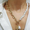 Women Retro Geometric Baroque Pearl Pendant Necklaces freeshipping - Tyche Ace