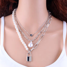 Load image into Gallery viewer, Women Retro Geometric Baroque Pearl Pendant Necklaces freeshipping - Tyche Ace
