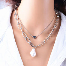 Load image into Gallery viewer, Women Retro Geometric Baroque Pearl Pendant Necklaces freeshipping - Tyche Ace
