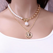 Load image into Gallery viewer, Women Retro Geometric Baroque Pearl Pendant Necklaces freeshipping - Tyche Ace
