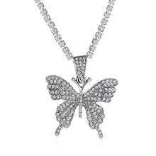 Load image into Gallery viewer, Women  Rhinestone Butterfly Studded Rhinestone Single-Layer Necklaces freeshipping - Tyche Ace
