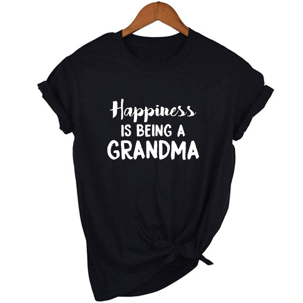 Women Short Sleeve Happiness Is Being A Grandma T-Shirt freeshipping - Tyche Ace