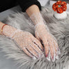 Women Short Tulle Stretchy  Spots Mesh Lace Gloves freeshipping - Tyche Ace