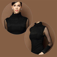 Load image into Gallery viewer, Women Slim Lace Long Sleeve Casual Beaded Openwork Blouse freeshipping - Tyche Ace
