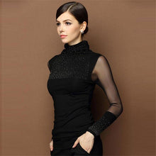 Load image into Gallery viewer, Women Slim Lace Long Sleeve Casual Beaded Openwork Blouse freeshipping - Tyche Ace
