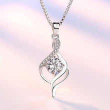 Load image into Gallery viewer, Women Sterling Silver Crystal Pendant Necklaces freeshipping - Tyche Ace
