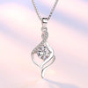 Women Sterling Silver Crystal Pendant Necklaces freeshipping - Tyche Ace