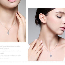 Load image into Gallery viewer, Women Sterling Silver Crystal Pendant Necklaces freeshipping - Tyche Ace
