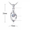 Sterling Silver Crystal Retro Pendant Necklace freeshipping - Tyche Ace