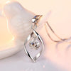 Sterling Silver Crystal Retro Pendant Necklace freeshipping - Tyche Ace