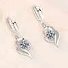 Women Sterling Silver Crystal Zircon Earrings freeshipping - Tyche Ace