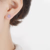 Women Sterling Silver Pink Clear Zircon Flower Necklace Earrings Bracelet Set freeshipping - Tyche Ace