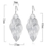 Women Sterling Silver Retro Hollow Maple Leaf Long Tassel Earrings freeshipping - Tyche Ace