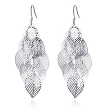 Load image into Gallery viewer, Women Sterling Silver Retro Hollow Maple Leaf Long Tassel Earrings freeshipping - Tyche Ace

