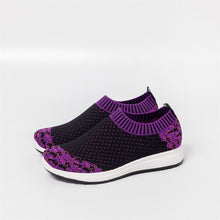 Load image into Gallery viewer, Women Striped Sock Knitted Vulcanized Shoes Causal Flat Shoes freeshipping - Tyche Ace
