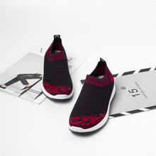 Load image into Gallery viewer, Women Striped Sock Knitted Vulcanized Shoes Causal Flat Shoes freeshipping - Tyche Ace
