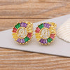 Women Stunning Colourful Letter Alphabet Stud Earrings freeshipping - Tyche Ace