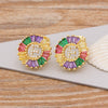 Women Stunning Colourful Letter Alphabet Stud Earrings freeshipping - Tyche Ace