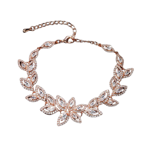 Women Stunning Rhinestone Flower Crystal Bracelets freeshipping - Tyche Ace