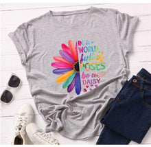 Load image into Gallery viewer, Women Stunning Roses Daisies T Shirt- Be different freeshipping - Tyche Ace
