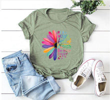 Load image into Gallery viewer, Women Stunning Roses Daisies T Shirt- Be different freeshipping - Tyche Ace
