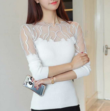 Load image into Gallery viewer, Women Stunning Slim Knitted Lace Patchwork Sweaters freeshipping - Tyche Ace
