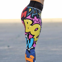 Load image into Gallery viewer, Women Stylish Comic Digital Print High Waist Push Up Workout Leggings Pants freeshipping - Tyche Ace

