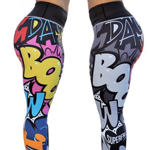 Load image into Gallery viewer, Women Stylish Comic Digital Print High Waist Push Up Workout Leggings Pants freeshipping - Tyche Ace
