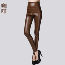 Load image into Gallery viewer, Women Stylish Winter PU Faux Leather Stretchy Skinny Trousers freeshipping - Tyche Ace
