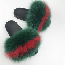 Load image into Gallery viewer, Women Summer Fluffy Faux Fur Outdoor Flip Flops freeshipping - Tyche Ace
