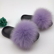 Load image into Gallery viewer, Women Summer Fluffy Faux Fur Outdoor Flip Flops freeshipping - Tyche Ace

