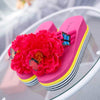 Women Summer Thick Wedge Heel Flowers Design Flip Flops Slippers freeshipping - Tyche Ace