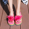 Women Summer Thick Wedge Heel Flowers Design Flip Flops Slippers freeshipping - Tyche Ace