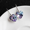 Women Swarovski Crystal Heart Drop Earrings freeshipping - Tyche Ace