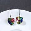 Women Swarovski Crystal Heart Drop Earrings freeshipping - Tyche Ace