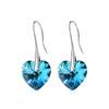 Women Swarovski Crystal Heart Drop Earrings freeshipping - Tyche Ace