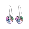 Women Swarovski Crystal Heart Drop Earrings freeshipping - Tyche Ace