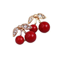 Load image into Gallery viewer, Women Sweet Red Fruit Gold Drop Dangle Earrings freeshipping - Tyche Ace
