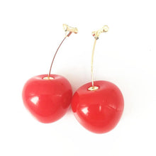 Load image into Gallery viewer, Women Sweet Red Fruit Gold Drop Dangle Earrings freeshipping - Tyche Ace
