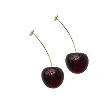 Load image into Gallery viewer, Women Sweet Red Fruit Gold Drop Dangle Earrings freeshipping - Tyche Ace
